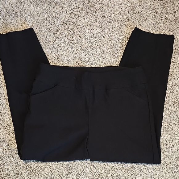 Tribal Pants - Tribal Women's Black Straight Leg Pants